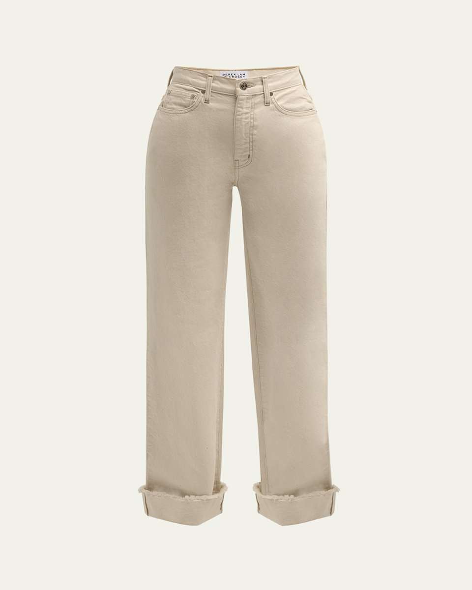 Koren Cuffed Straight-Leg Jeans